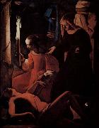 Georges de La Tour St Sebastian tended by St Irene Spain oil painting artist